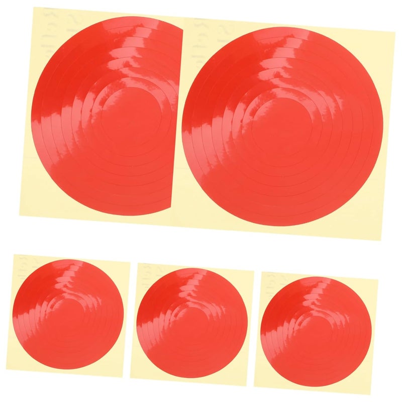 Red Pressure Gauge Labels 5 Sheets Adhesive Decals For Easy Read Identification Strong Secure Placement - Image 1
